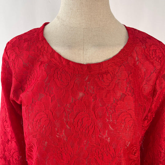 COMME DES GARCONS Red Lace Top New