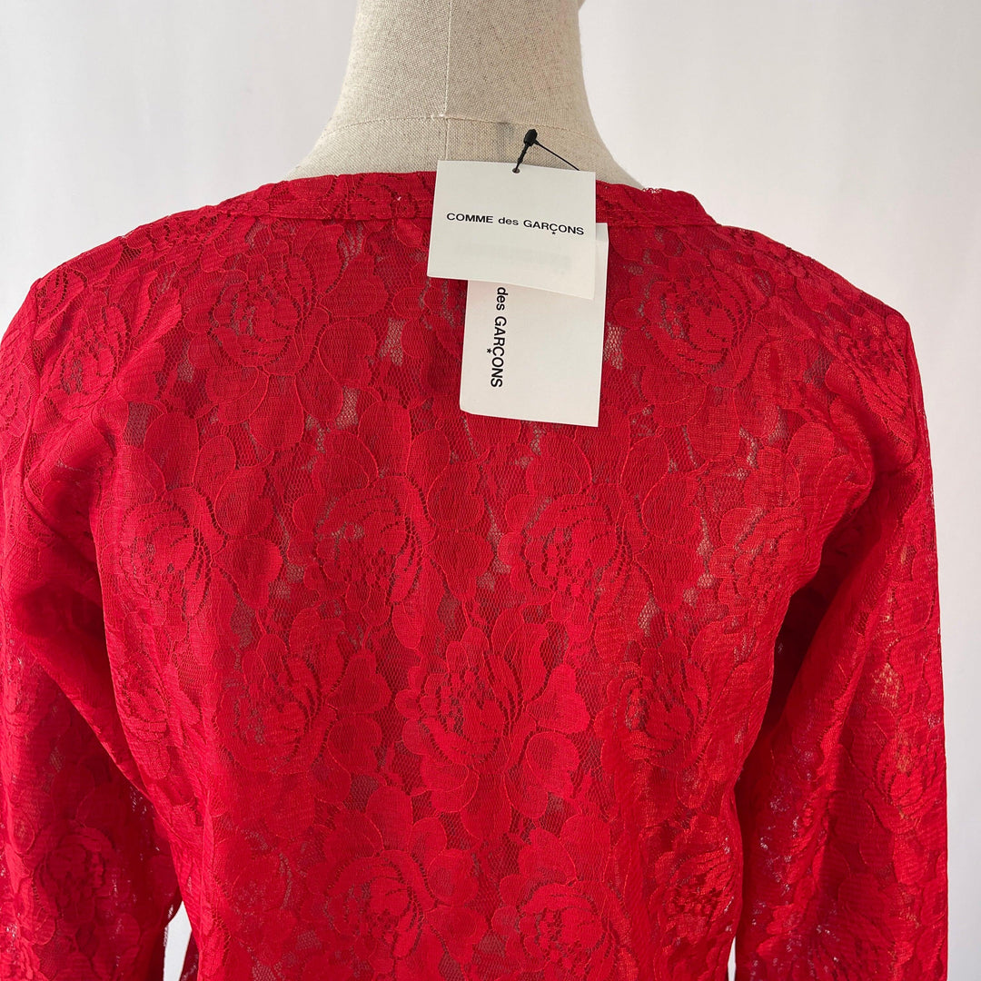 COMME DES GARCONS Red Lace Top New