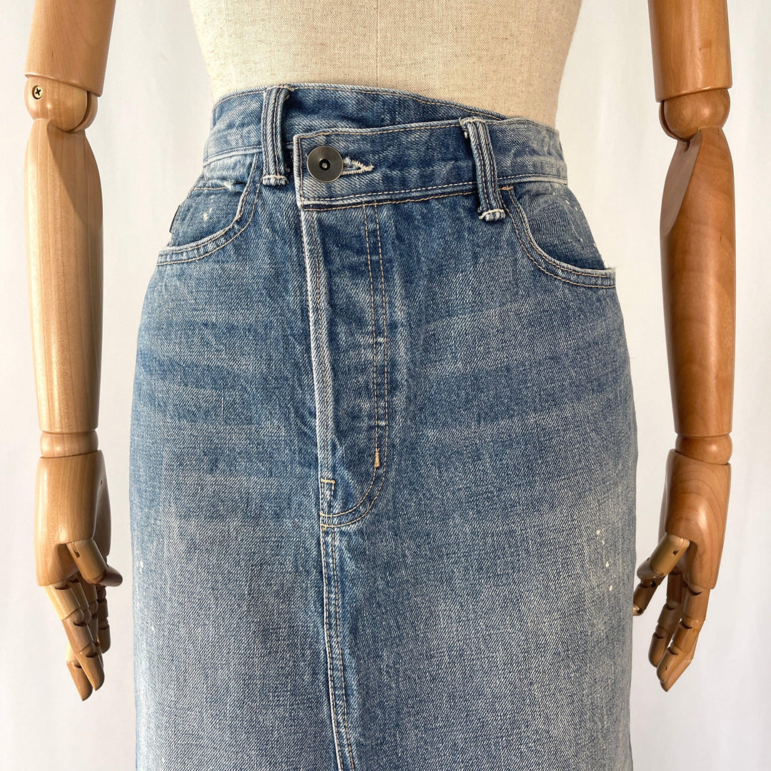 HELMUT LANG Deconstructed Denim Skirt