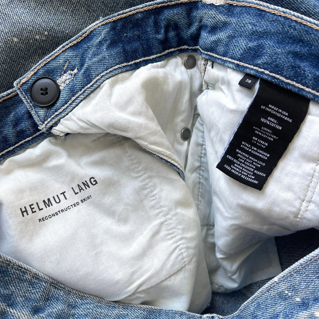 HELMUT LANG Deconstructed Denim Skirt