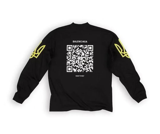 T-shirt à manches longues caritatif Balenciaga x United24 - Neuf avec étiquette