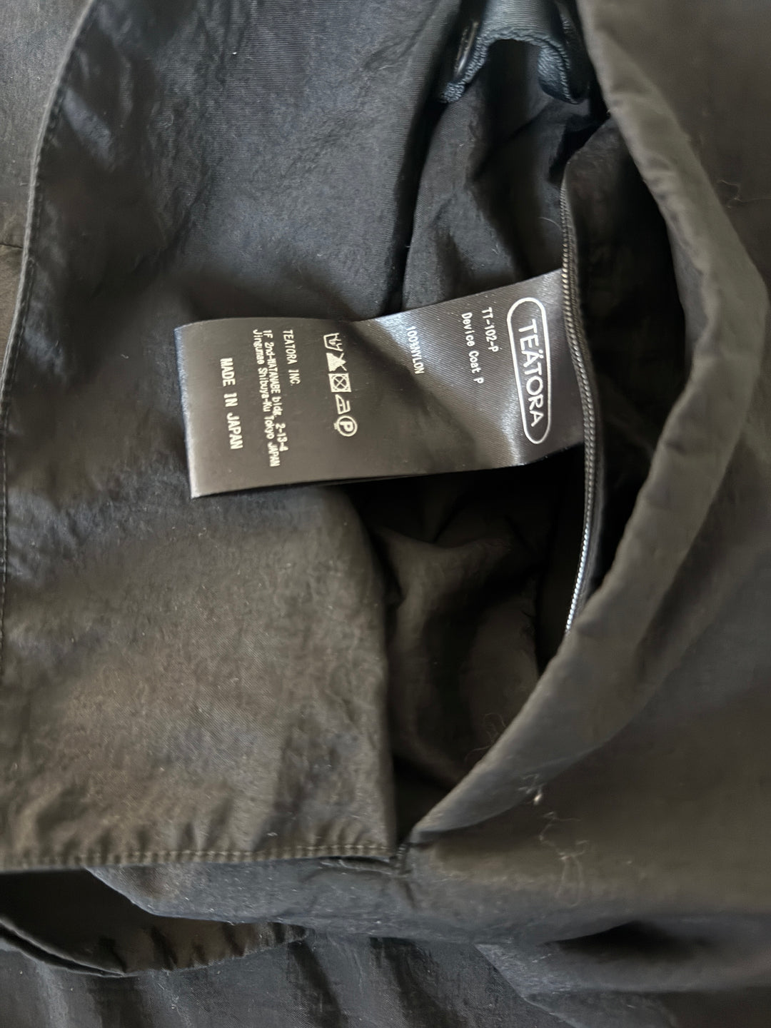 TEATORA Device Coat P “PACKABLE” (TT-102-P)