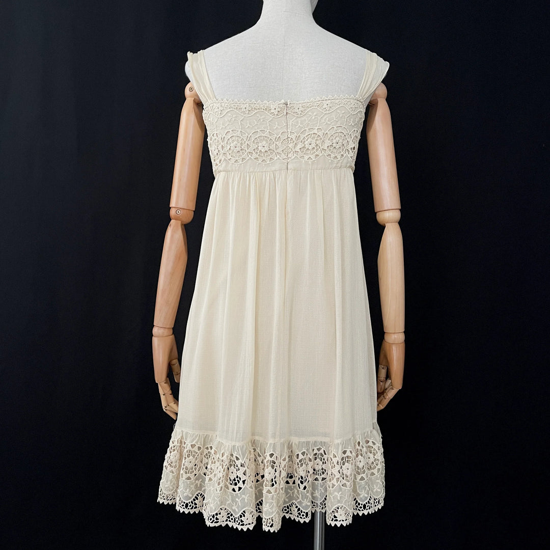 RED VALENTINO Baumwoll-/Seidenkleid