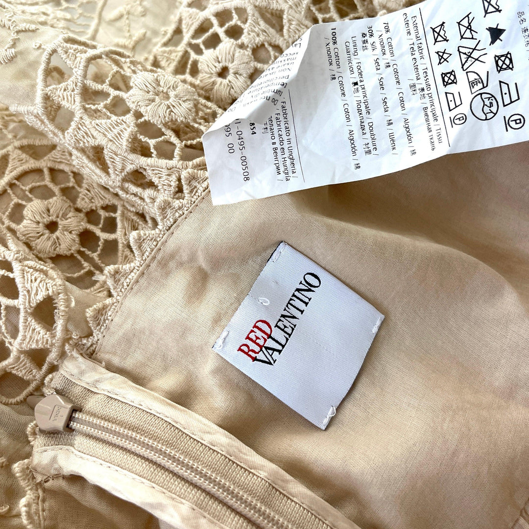 RED VALENTINO Baumwoll-/Seidenkleid