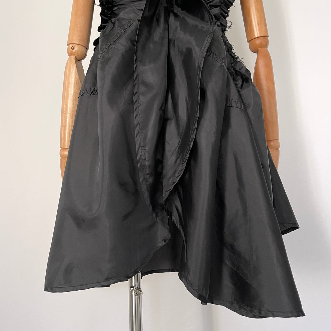 tao COMME des GARÇONS Fall 2007 Runway Black Deconstructed Ruffle Dress