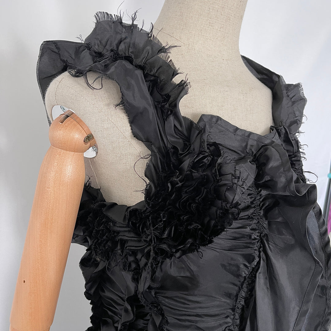 tao COMME des GARÇONS Fall 2007 Runway Black Deconstructed Ruffle Dress