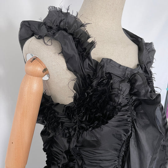 tao COMME des GARÇONS Fall 2007 Runway Black Deconstructed Ruffle Dress