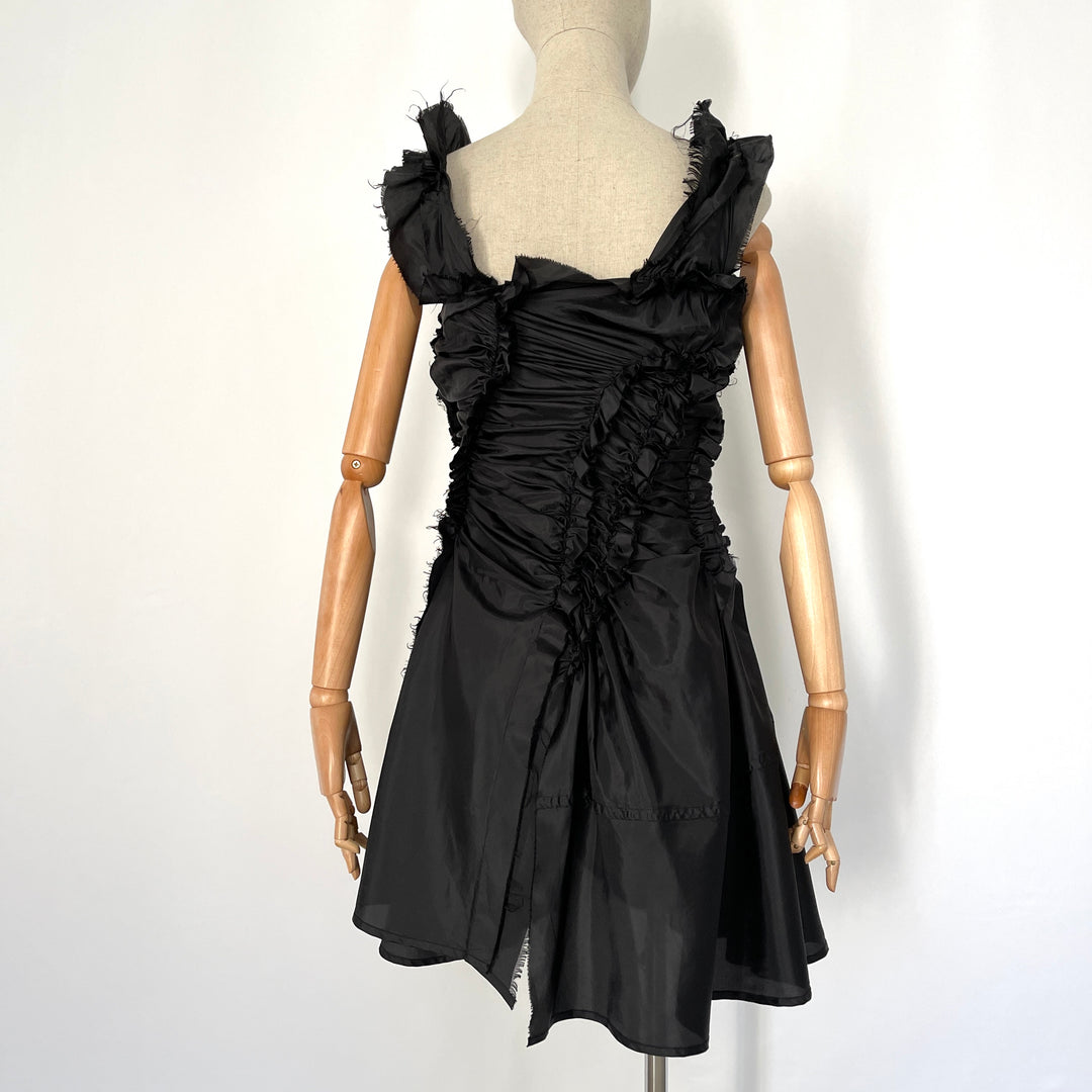 tao COMME des GARÇONS Fall 2007 Runway Black Deconstructed Ruffle Dress