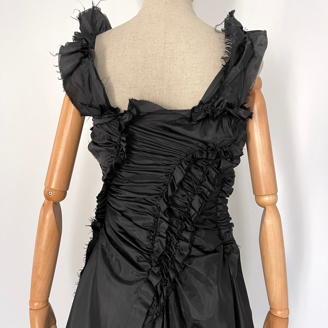 tao COMME des GARÇONS Fall 2007 Runway Black Deconstructed Ruffle Dress