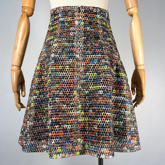 AKRIS - AKRIS New Printed Multicolour Perforated Skirt - AVVIIVVA.COM
