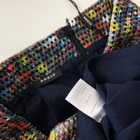 AKRIS - AKRIS New Printed Multicolour Perforated Skirt - AVVIIVVA.COM