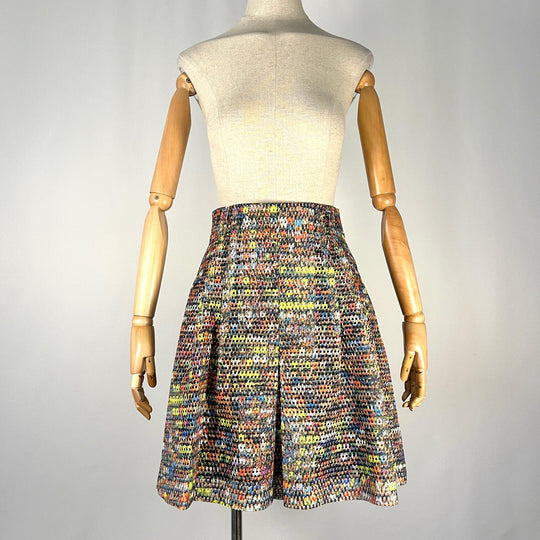 AKRIS - AKRIS New Printed Multicolour Perforated Skirt - AVVIIVVA.COM