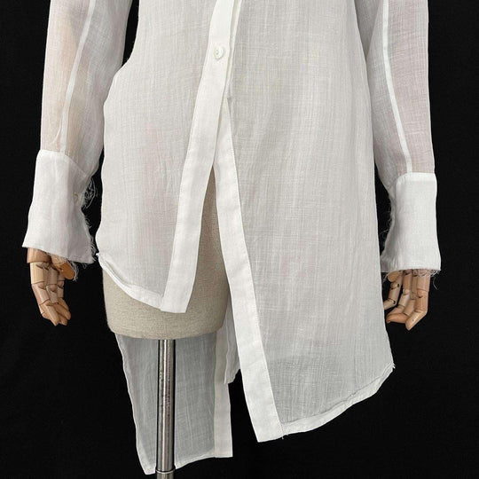 ALEKSANDR MANAMIS - ALEKSANDR MANAMIS Exclusive Asymmetric Shirt - AVVIIVVA.COM