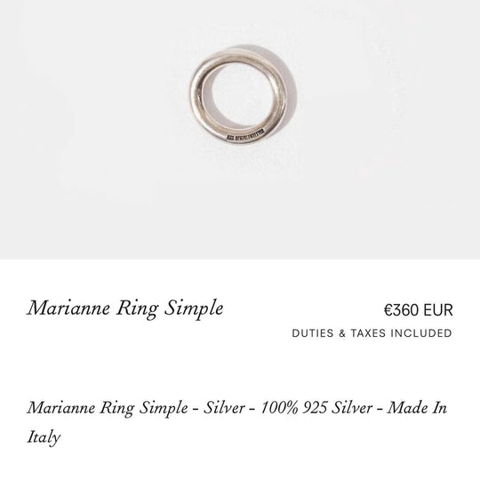 ANN DEMEULEMEESTER - ANN DEMEULEMEESTER Marianne Simple Ring - AVVIIVVA.COM