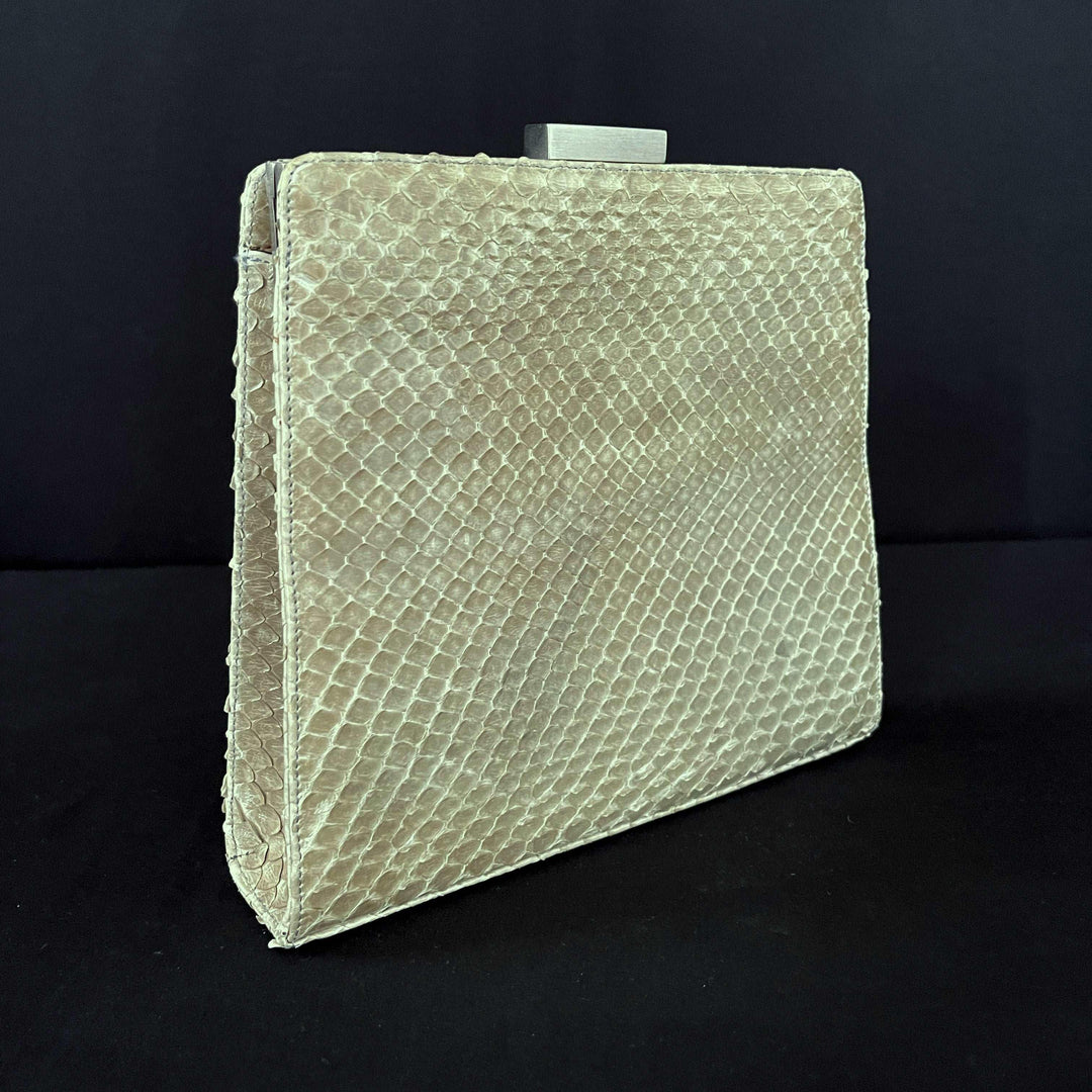 BALLY - BALLY Python Leather Clutch - AVVIIVVA.COM