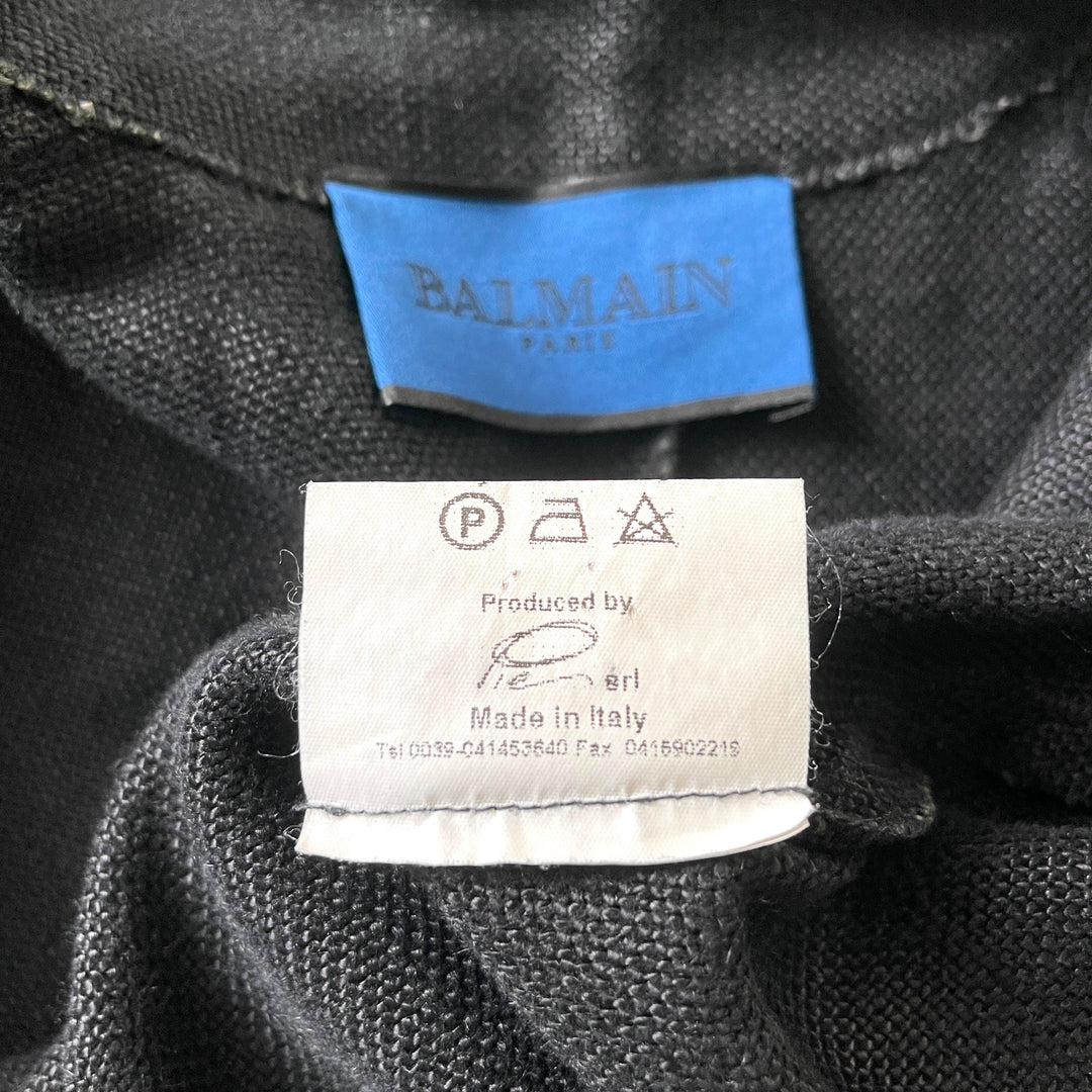 BALMAIN - BALMAIN Black Linen Women's Blazer - AVVIIVVA.COM