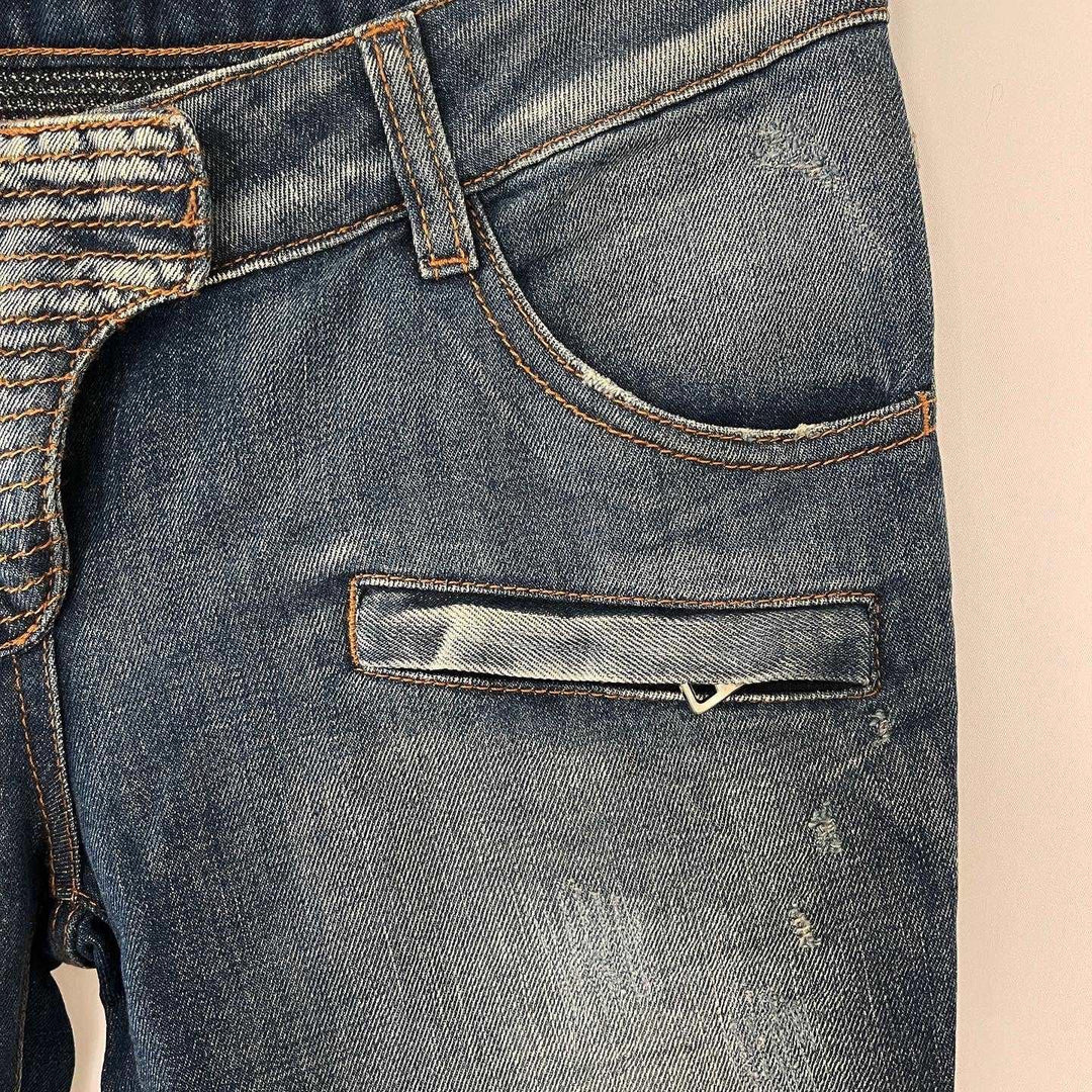 BALMAIN - BALMAIN Distressed Biker Jeans - AVVIIVVA.COM