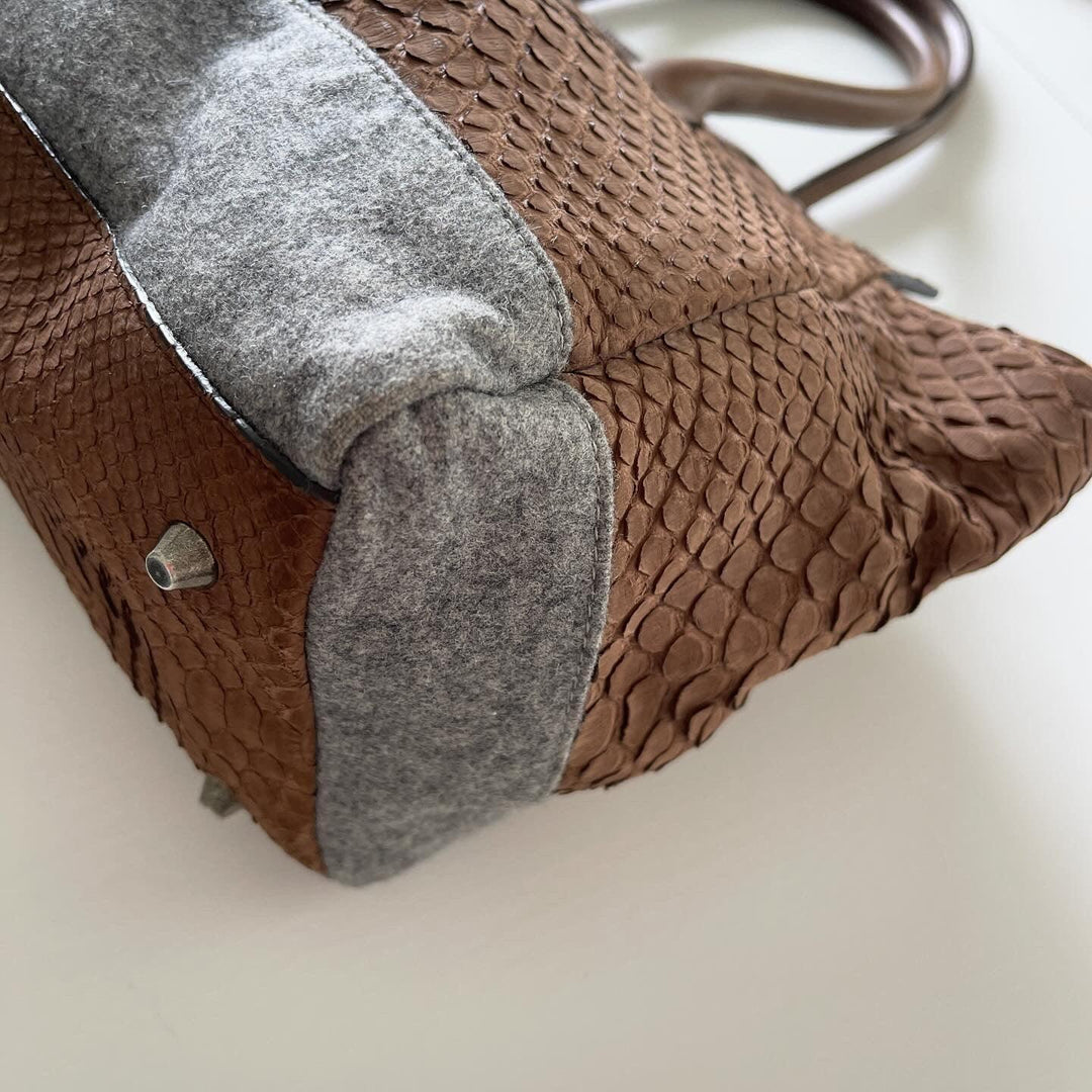 BRUNELLO CUCINELLI - BRUNELLO CUCINELLI Python Leather Bag - AVVIIVVA.COM