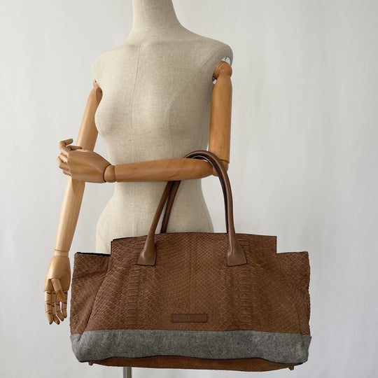 BRUNELLO CUCINELLI - BRUNELLO CUCINELLI Python Leather Bag - AVVIIVVA.COM