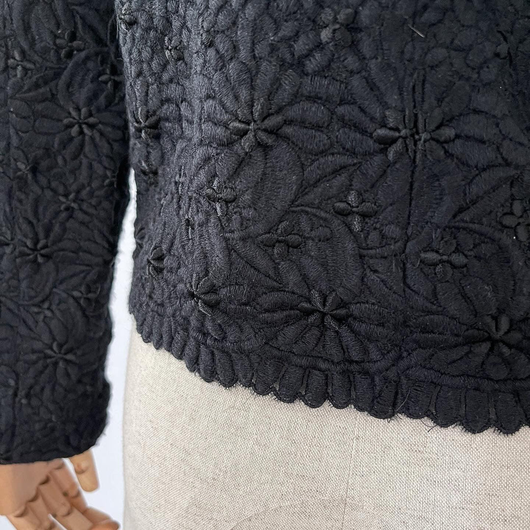 COMME DES GARCONS - COMME DES GARCONS Black Lace Jacket - AVVIIVVA.COM