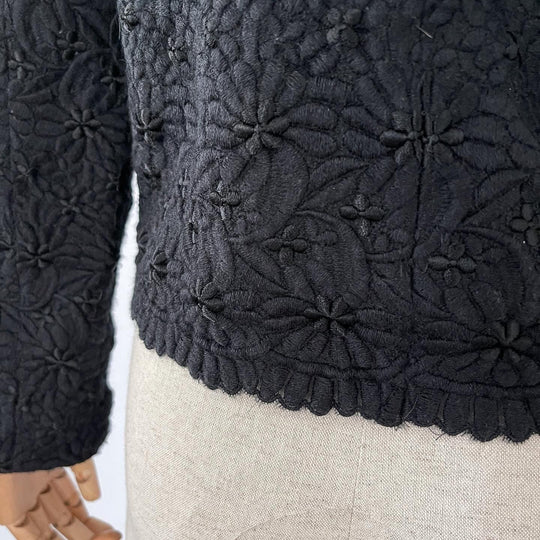 COMME DES GARCONS - COMME DES GARCONS Black Lace Jacket - AVVIIVVA.COM