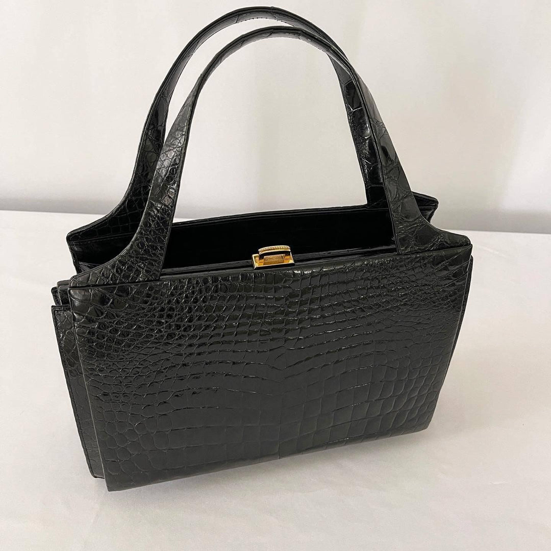 VINTAGE - CROCODILE LEATHER VINTAGE BAG - AVVIIVVA.COM
