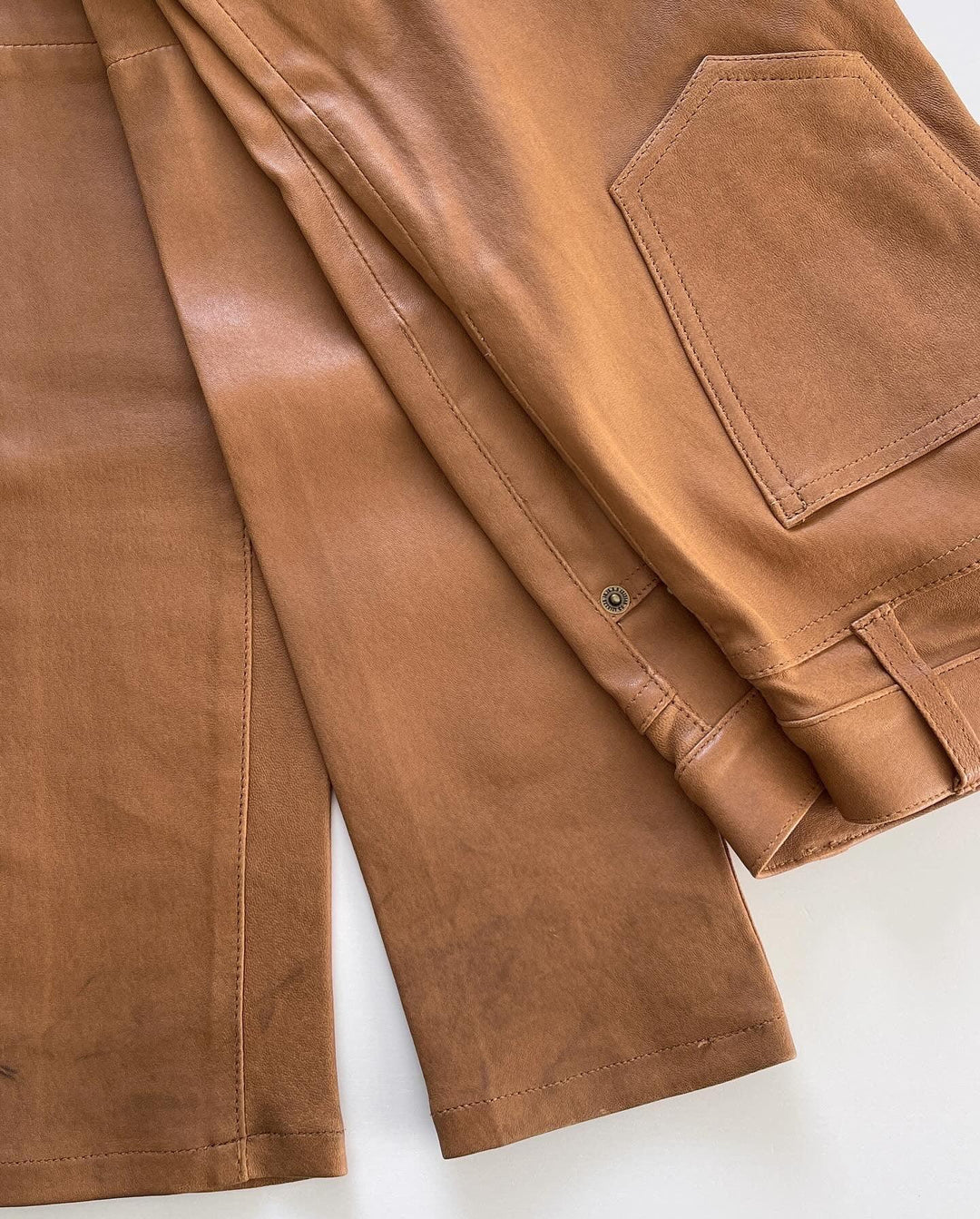 CURRENT ELLIOTT - CURRENT ELLIOTT Leather pants - AVVIIVVA.COM