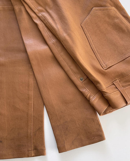 CURRENT ELLIOTT - CURRENT ELLIOTT Leather pants - AVVIIVVA.COM