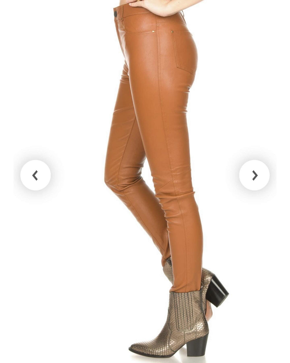 CURRENT ELLIOTT - CURRENT ELLIOTT Leather pants - AVVIIVVA.COM
