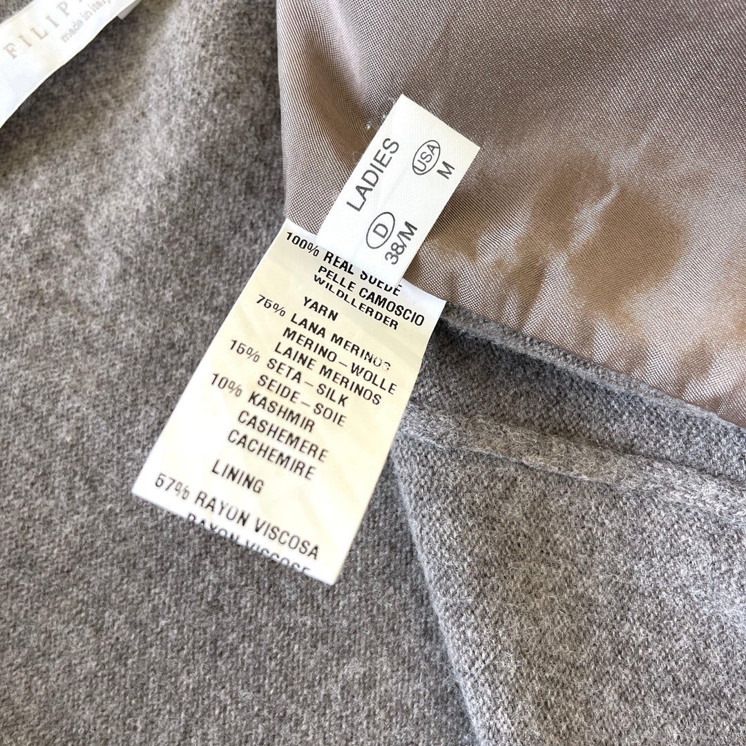 FABIANA FILIPPI - FABIANA FILIPPI Wool/Leather Cardigan - AVVIIVVA.COM