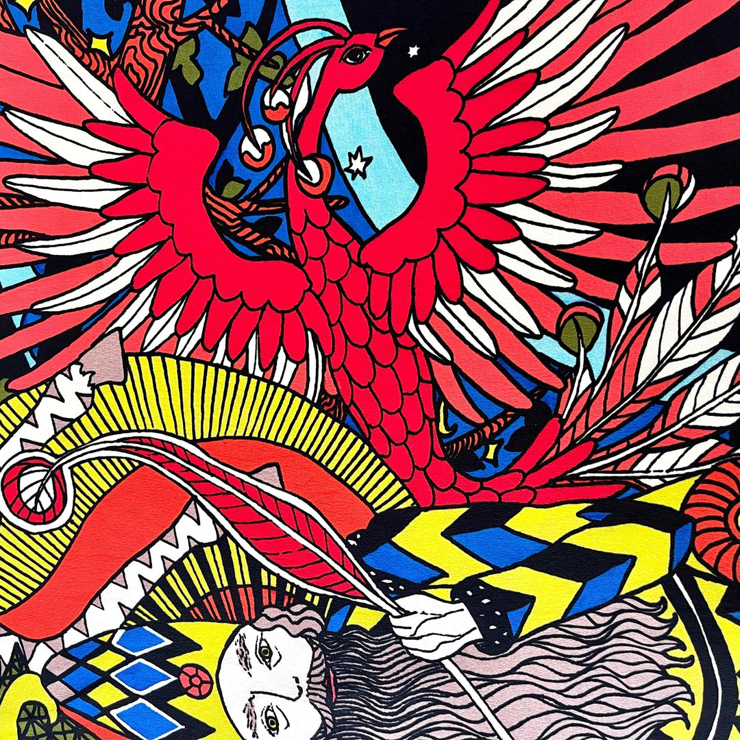 FABRIC FRONTLINE - FABRIC FRONTLINE Hand Painted Silk Scarf - AVVIIVVA.COM