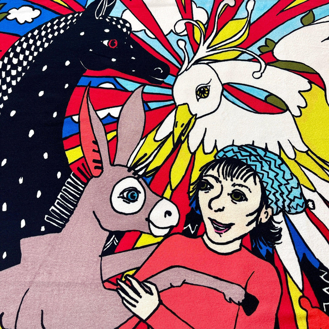 FABRIC FRONTLINE - FABRIC FRONTLINE Hand Painted Silk Scarf - AVVIIVVA.COM