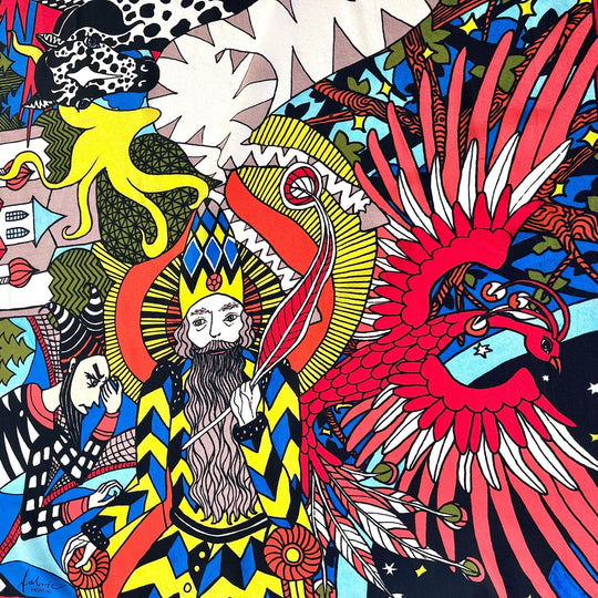 FABRIC FRONTLINE - FABRIC FRONTLINE Hand Painted Silk Scarf - AVVIIVVA.COM