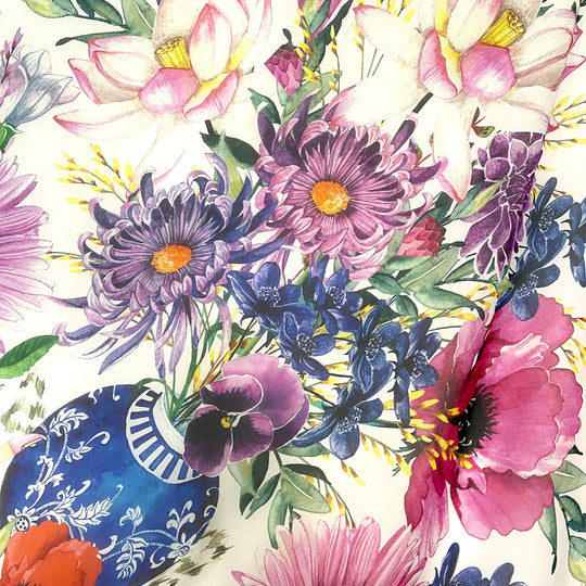 FABRIC FRONTLINE - FABRIC FRONTLINE New Large Handpainted Silk Scarf - AVVIIVVA.COM