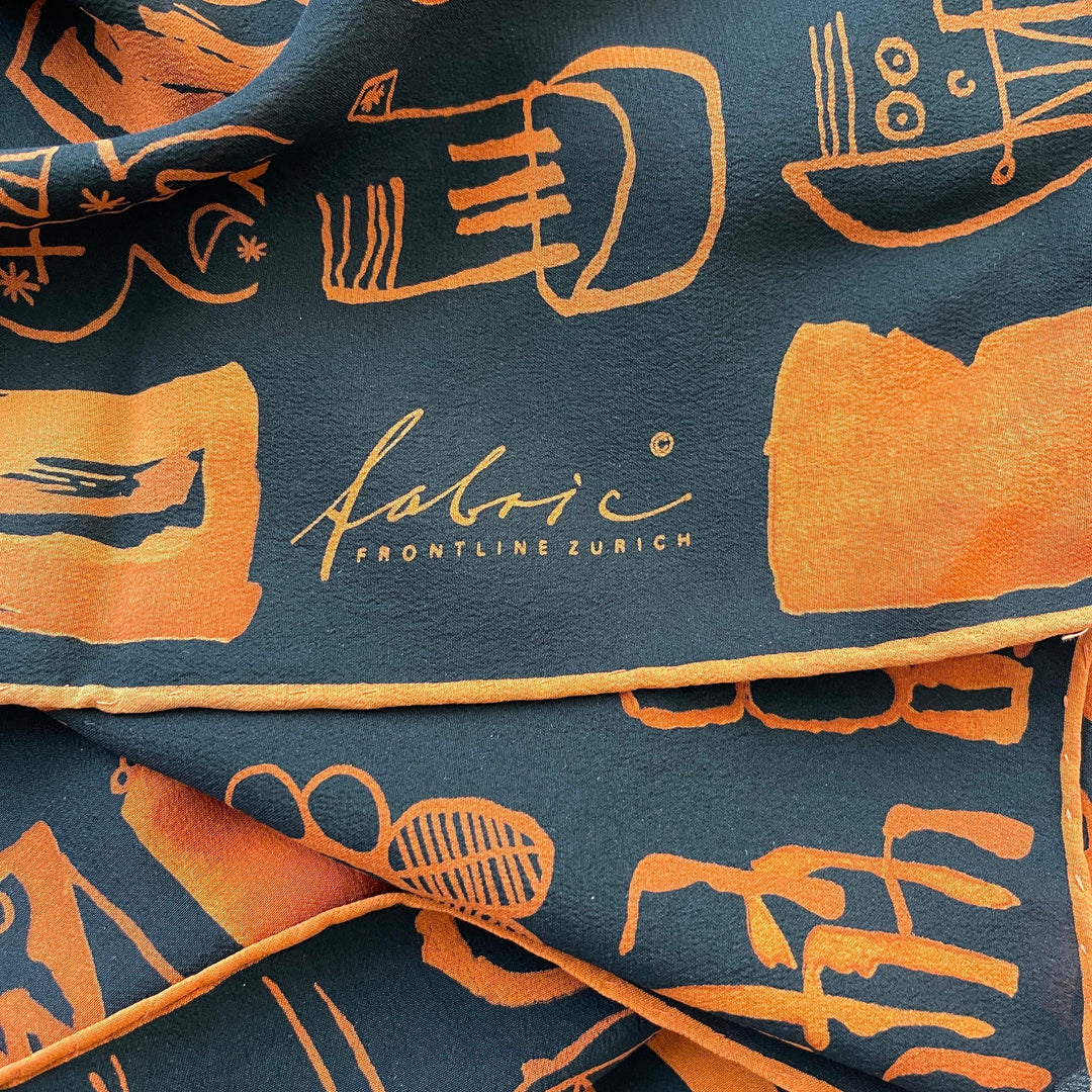 FABRIC FRONTLINE - FABRIC FRONTLINE New Silk Scarf - AVVIIVVA.COM