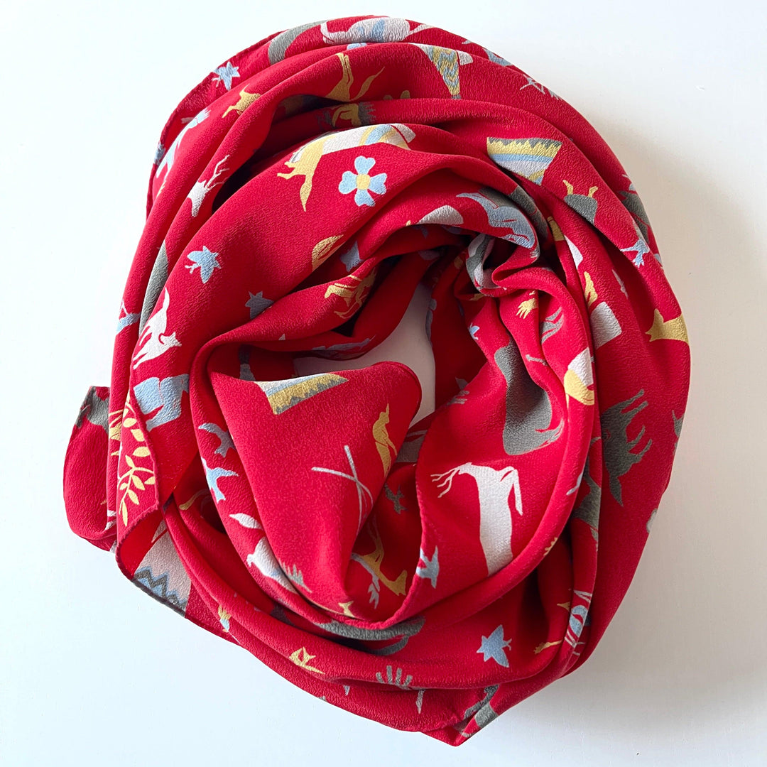 FABRIC FRONTLINE - FABRIC FRONTLINE Silk Scarf - AVVIIVVA.COM