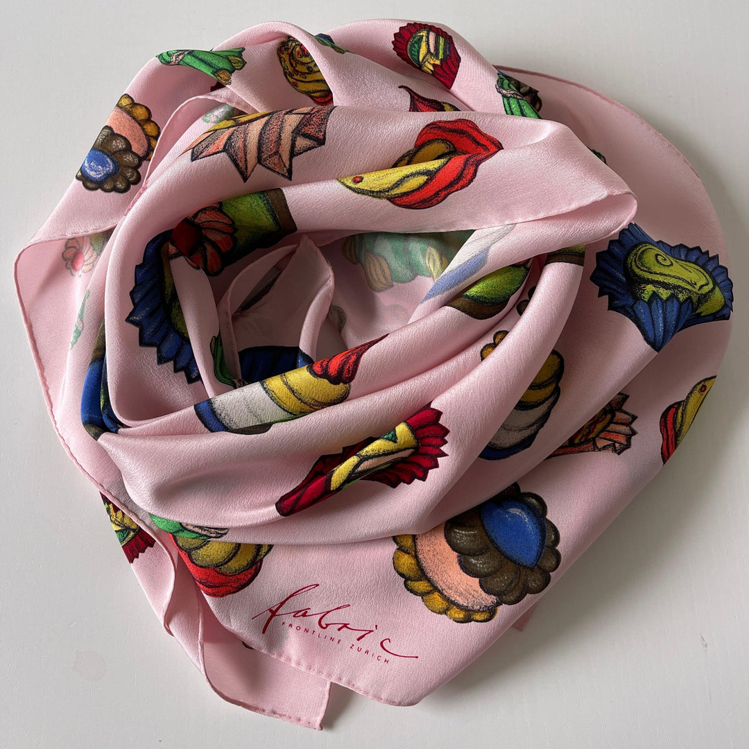 FABRIC FRONTLINE - FABRIC FRONTLINE Silk Scarf - AVVIIVVA.COM