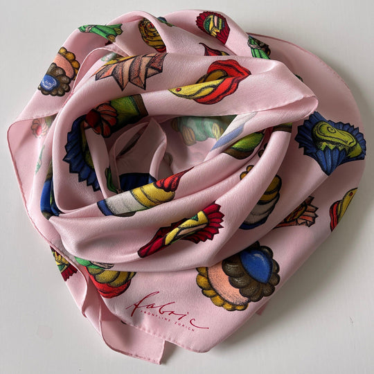 FABRIC FRONTLINE - FABRIC FRONTLINE Silk Scarf - AVVIIVVA.COM