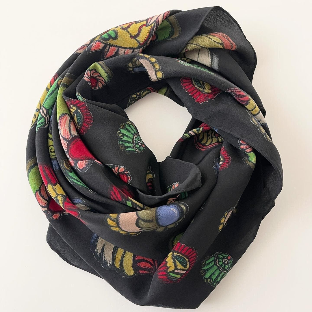 FABRIC FRONTLINE - FABRIC FRONTLINE Silk Scarf - AVVIIVVA.COM