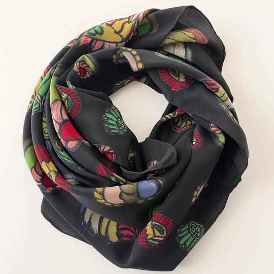 FABRIC FRONTLINE - FABRIC FRONTLINE Silk Scarf - AVVIIVVA.COM