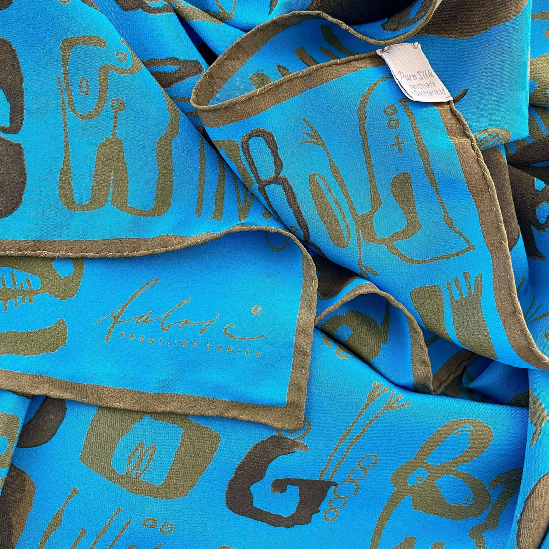 FABRIC FRONTLINE - FABRIC FRONTLINE Silk Scarf - AVVIIVVA.COM