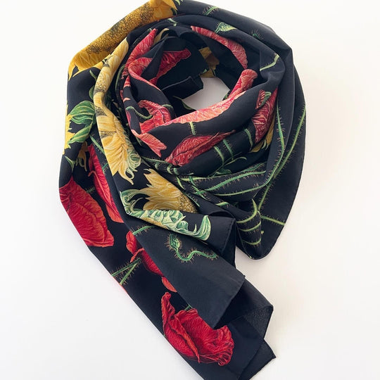 FABRIC FRONTLINE - FABRIC FRONTLINE Silk Scarf - AVVIIVVA.COM