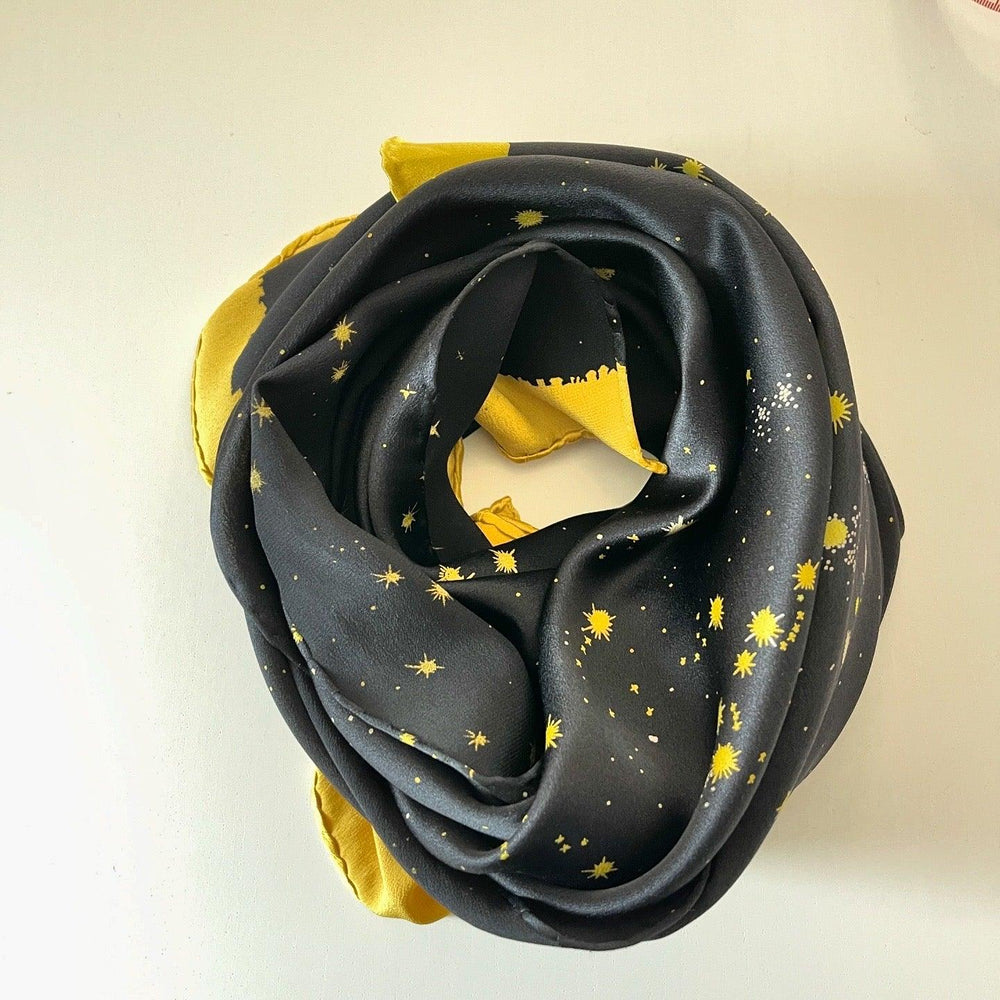 FABRIC FRONTLINE - FABRIC FRONTLINE Silk Scarf "Zurich by Night" - AVVIIVVA.COM