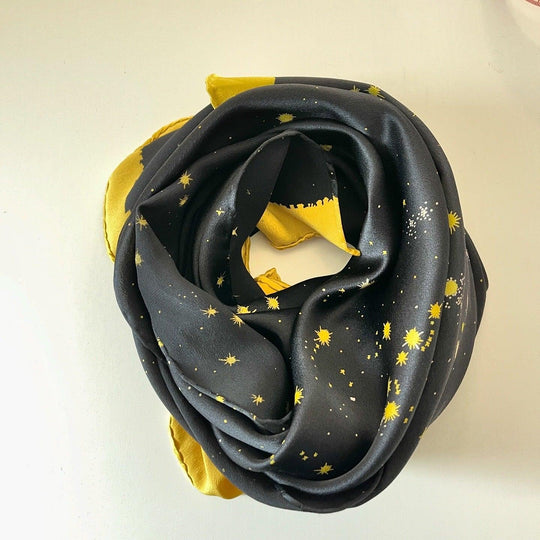 FABRIC FRONTLINE - FABRIC FRONTLINE Silk Scarf "Zurich by Night" - AVVIIVVA.COM