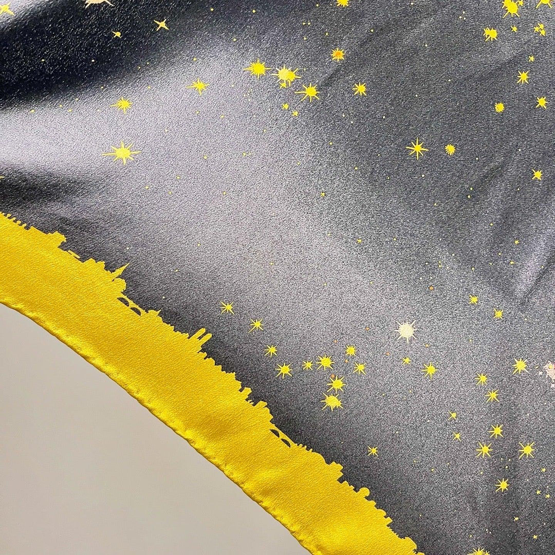 FABRIC FRONTLINE - FABRIC FRONTLINE Silk Scarf "Zurich by Night" - AVVIIVVA.COM