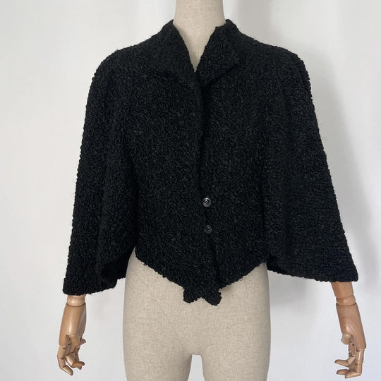 GRIEDER & Cie - GRIEDER & Cie Vintage Sheep Fur poncho - AVVIIVVA.COM