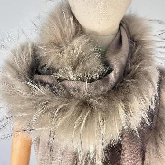 HEMISPHERE - HEMISPHERE Cashmere Fur Scarf - AVVIIVVA.COM