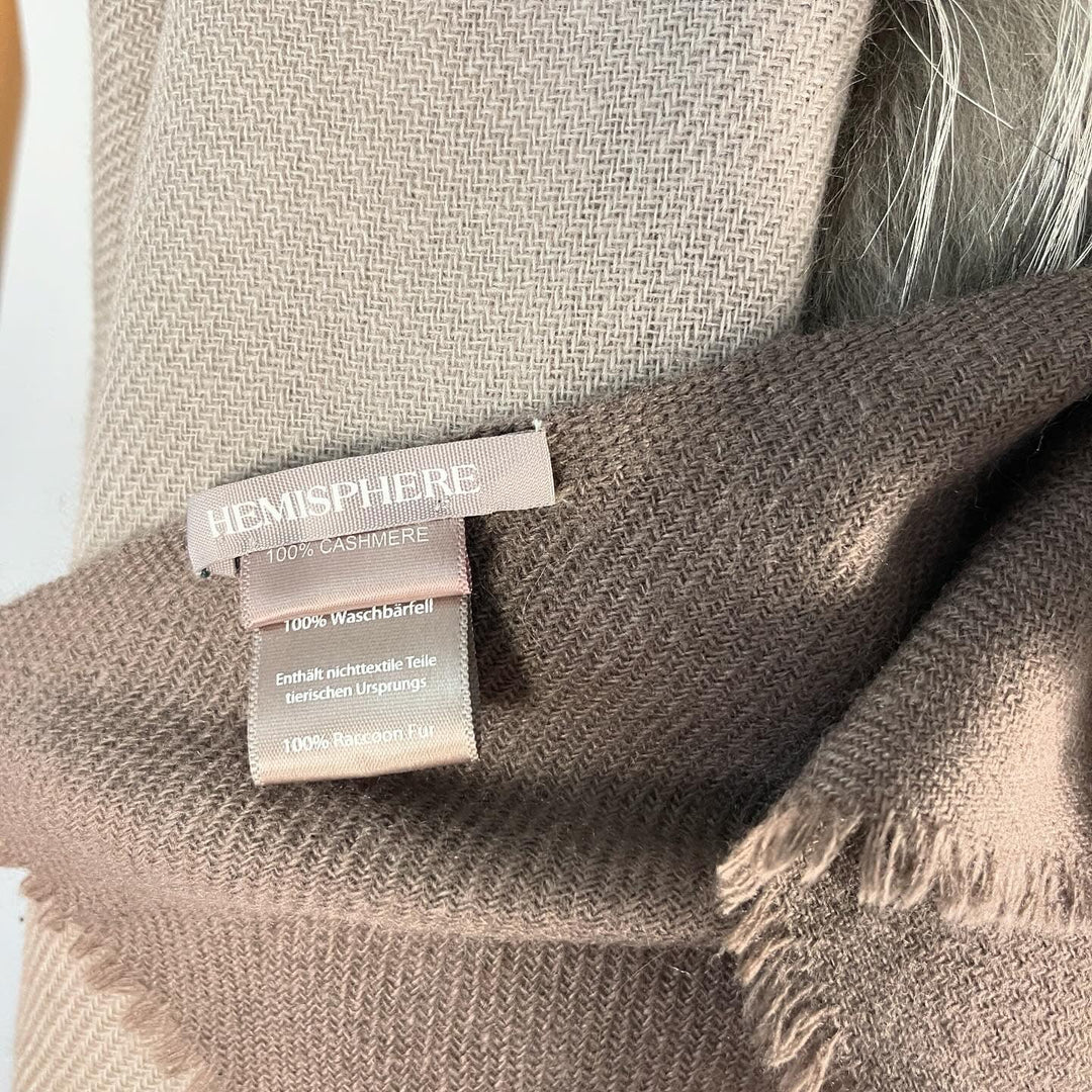 HEMISPHERE - HEMISPHERE Cashmere Fur Scarf - AVVIIVVA.COM