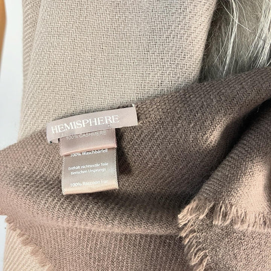 HEMISPHERE - HEMISPHERE Cashmere Fur Scarf - AVVIIVVA.COM