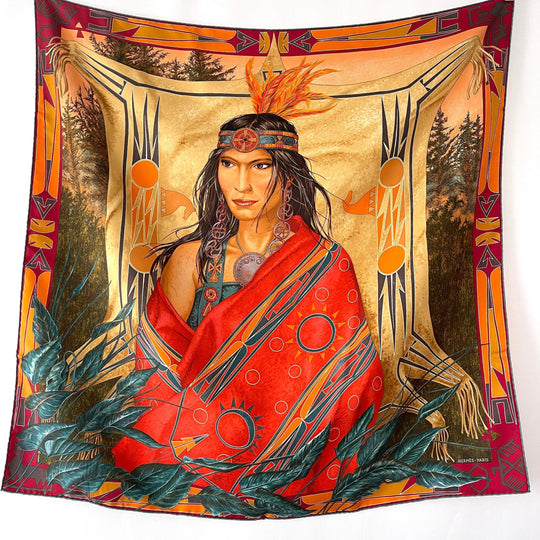 HERMES - HERMES WA'KO NI New Silk Scarf - AVVIIVVA.COM